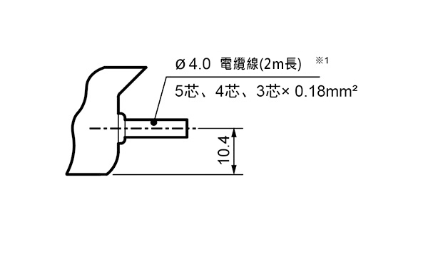 尺寸 連接· 通訊型(顯示器·操作按鍵搭載)電纜式