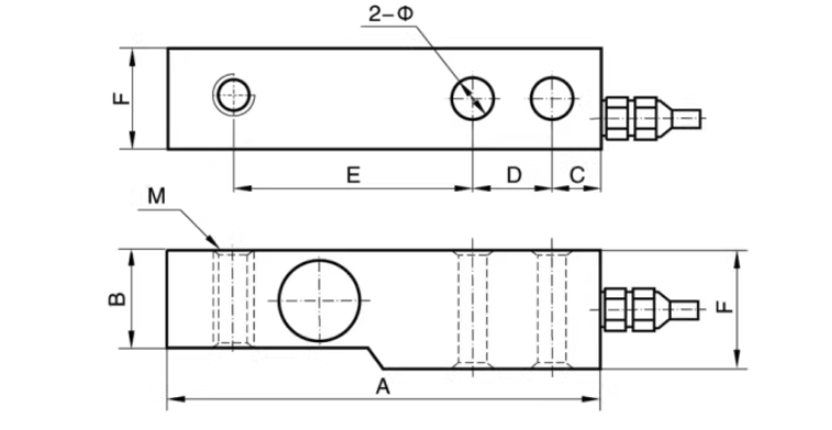 長條型荷重元LSU-ES系列尺寸