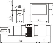 尺寸圖8Ø標準型指示長方型