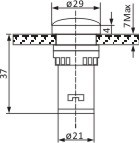 尺寸圖22/25Ø經濟型指示燈螺頭型