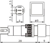 尺寸圖8Ø標準型指示正方型