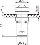 尺寸圖22/25Ø經濟型指示燈高頭型