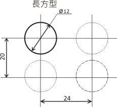 最小安裝間距(mm):長方型