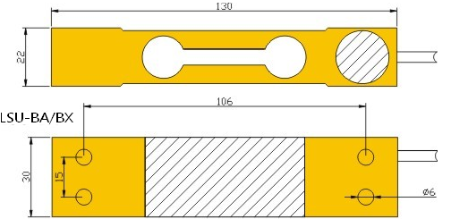 長條型荷重元LSU-BA/BX系列尺寸