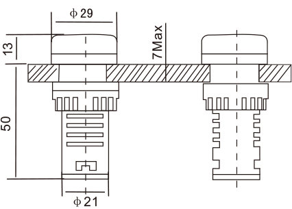 尺寸圖22Ø閃光蜂鳴器 聲音10cm/80dB