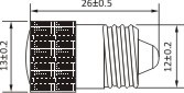 E12 LED燈泡尺寸圖