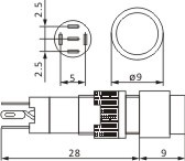 尺寸圖8Ø標準型指示燈圓型