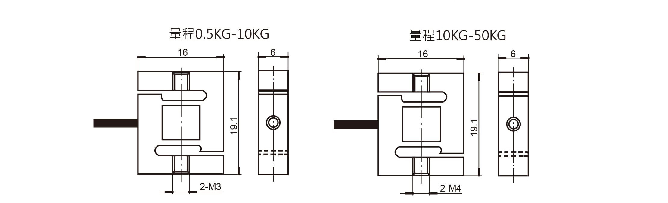 S型荷重元LS-BS4尺寸