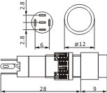 尺寸圖12Ø標準型指示燈圓型