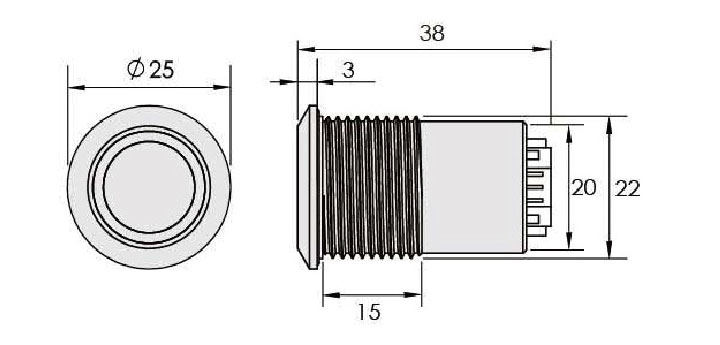 尺寸圖:FBZ-22IRS FBZ-22IRS-24V FBZ-22IR FBZ-22IR-24V