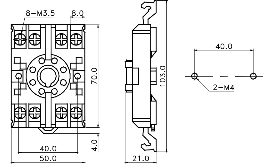 P2CF-08/H5Bseries尺寸