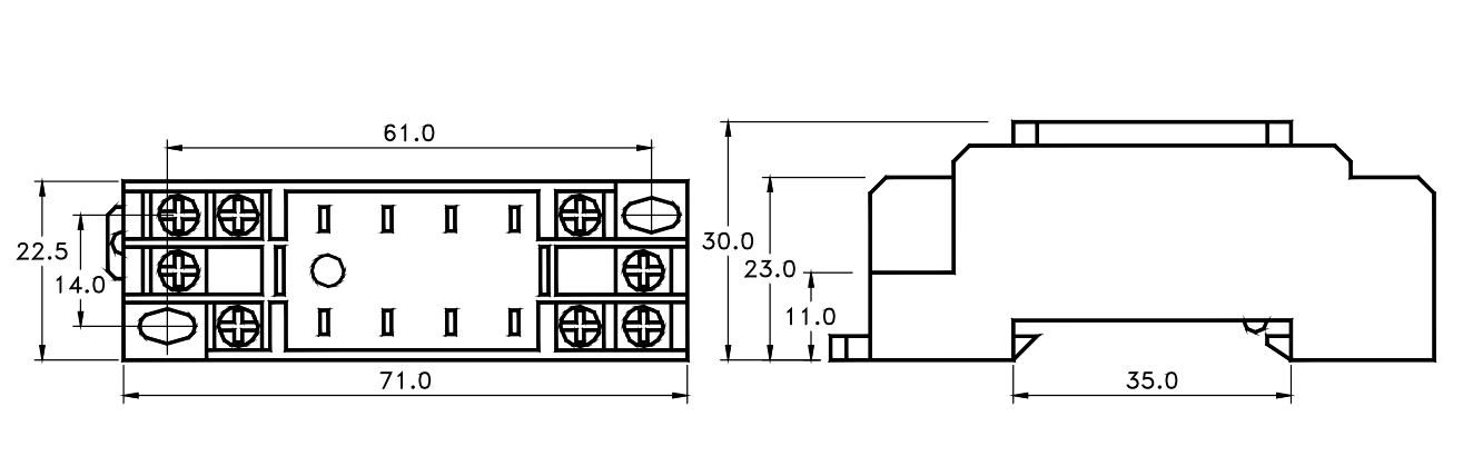 PYF08A/M-2P series尺寸
