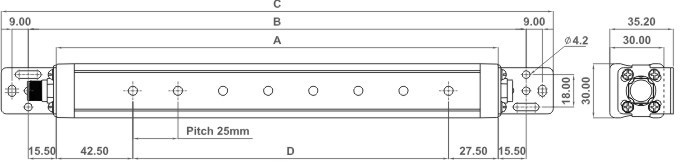 區域光幕LC25系列 一般固定方式