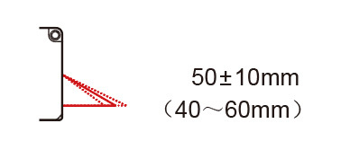 CD2H檢測範圍50±10mm
