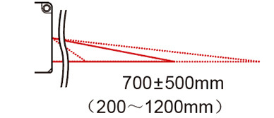 CD2H檢測範圍700±500mm