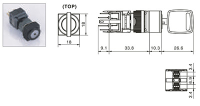 方型鑰匙鈕