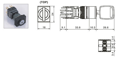 長方型鑰匙鈕