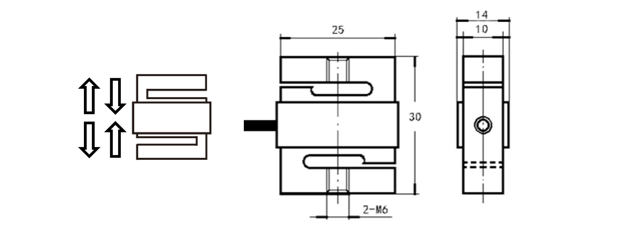 S型荷重元LS-BS3產品尺寸