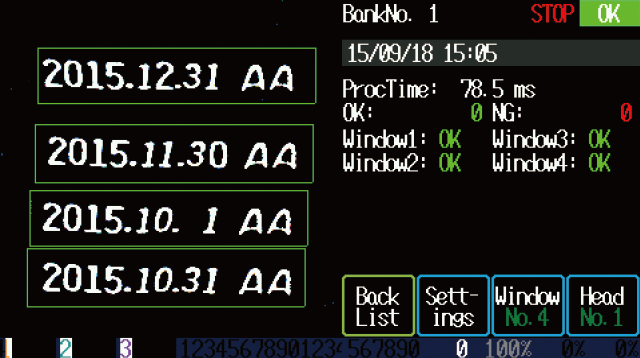 最多可設 4 個檢查窗口