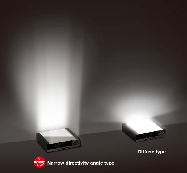 【業界首創！ 】提供窄指向性角度型和漫射型兩種類型